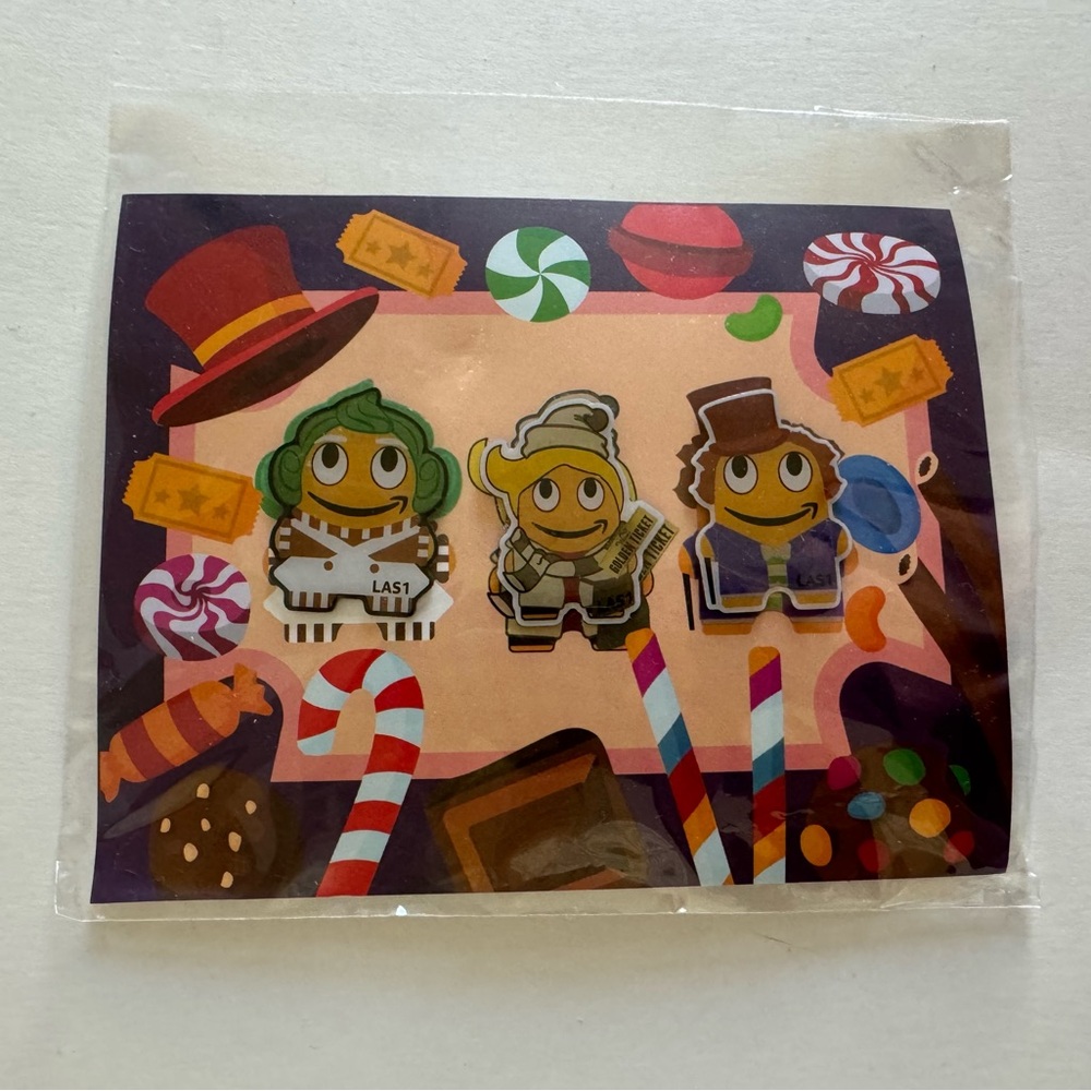 Amazon Peccy Charlie and the Chocolate Factory Pin Lot Hat Lapel Tie Tack Setof3